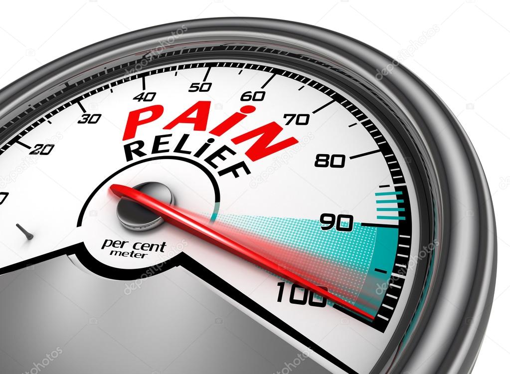 pain relief meter indicate hundred per cent