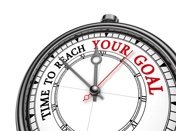 Time to reach your goal red motivation on concept clock Stock Image