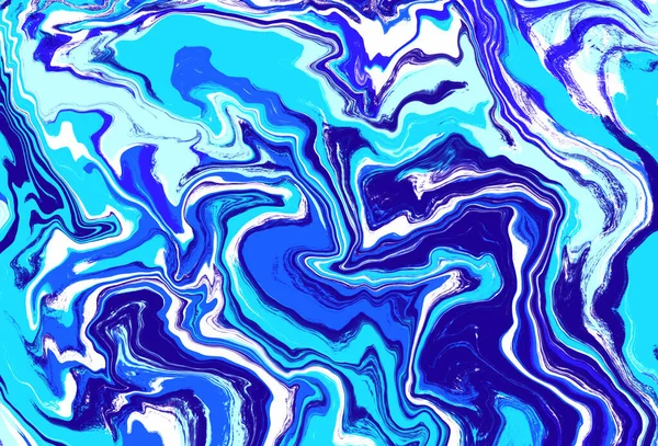 Яскраво-синій і білий хвилястий мармуровий фон — стокове фото