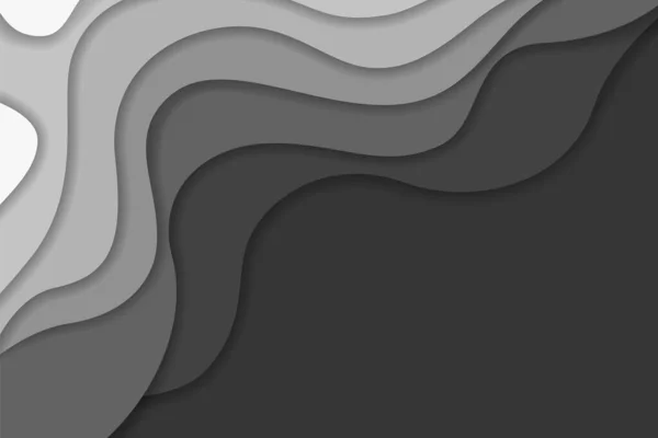 Fondo de corte de papel gris oscuro y claro abstracto — Vector de stock