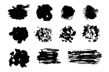 İfade eden siyah mürekkep desenli lekeler.