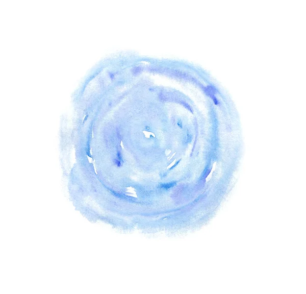 Aquarelle abstraite en vrac cercle bleu et violet — Photo