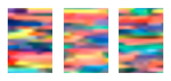 Set of bright colorful gradient stripe backgrounds — Stok Vektör