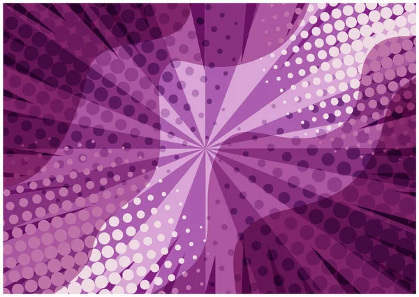 Absztrakt lila retro képregény háttér hullámok — Stock Vector