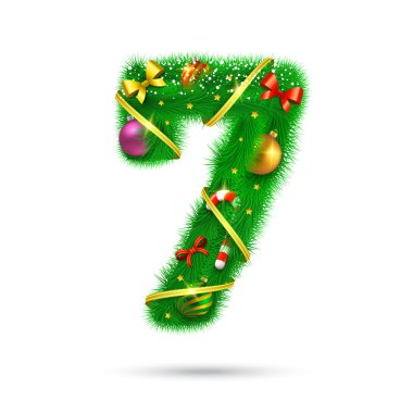 Köknar ağacı dekoratif numarası.