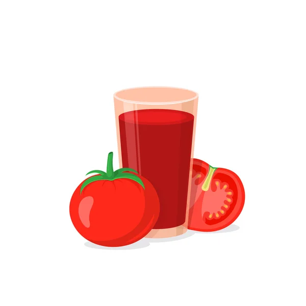 Glas Tomatensaft. Stockvektor