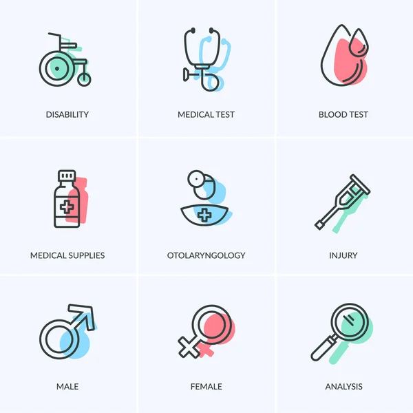 Paquete de iconos médicos . — Vector de stock