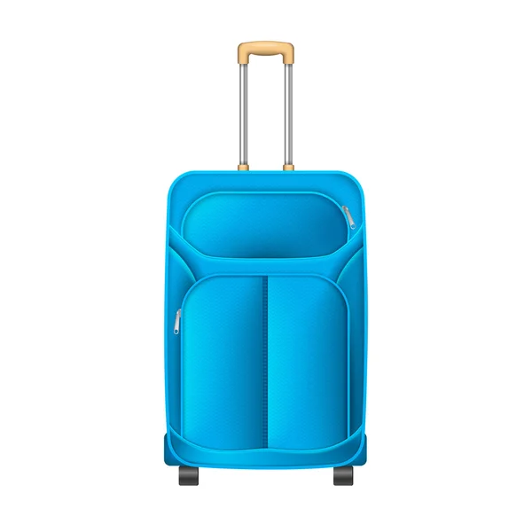 Kék út valise. — Stock Vector