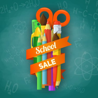 Okul malzemeleri satışı.