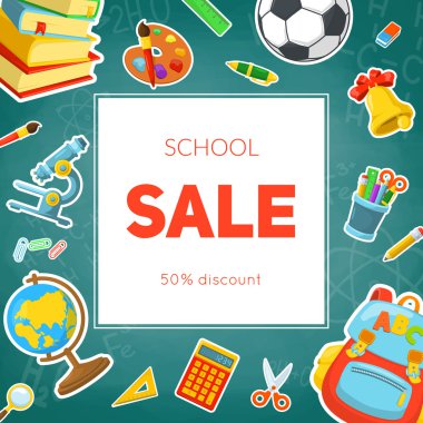 Okul malzemeleri satışı.