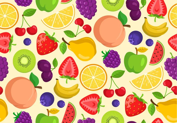 Groenten en fruit. — Stockvector