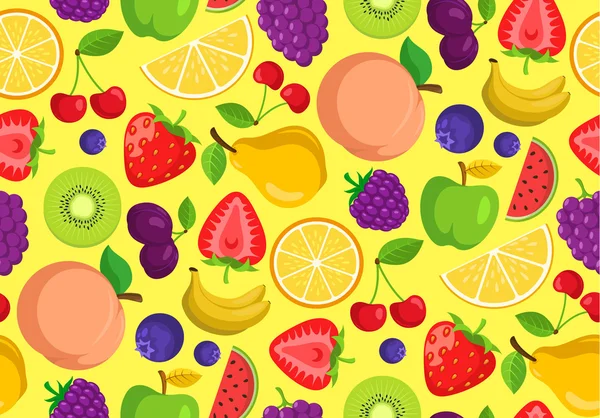 Hortalizas y frutas. — Vector de stock