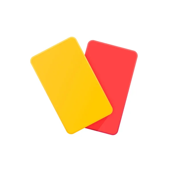Fútbol amarillo y tarjeta roja . — Archivo Imágenes Vectoriales