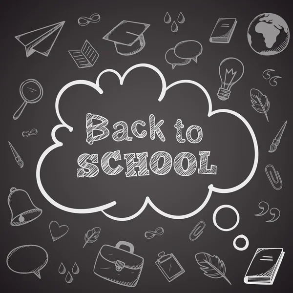 Back to school greeting text. — Stock Vector