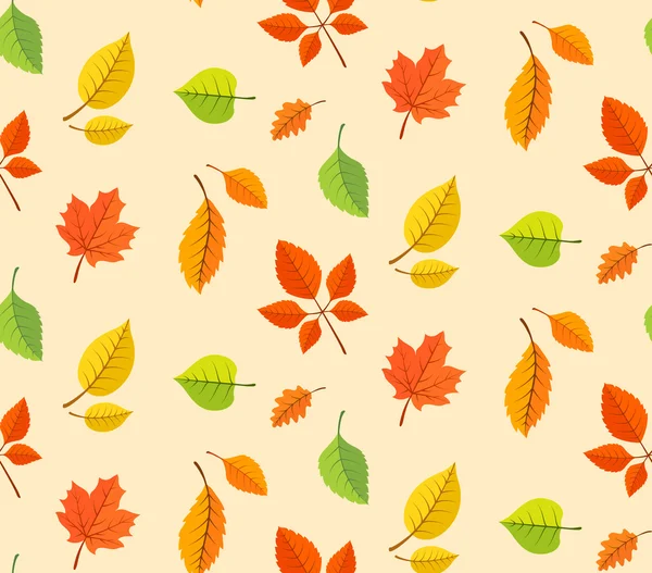 Hojas de otoño fondo. — Vector de stock