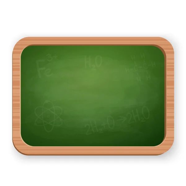 School schoolbord geïsoleerd op wit. — Stockvector