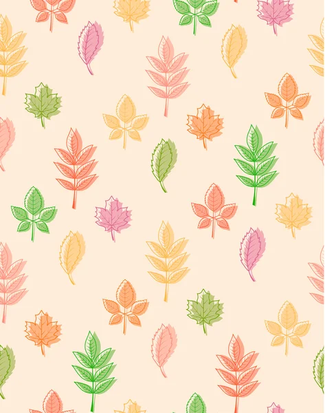 Nahtloses Muster aus Herbstblättern. — Stockvektor