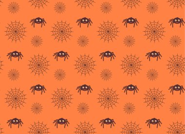 Örümcekler ve web seamless modeli.