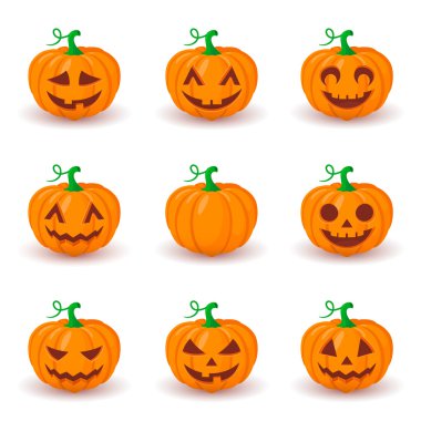 Tatlı kabak yüzler seti.