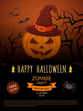 Cadı şapka ürkütücü kabak.