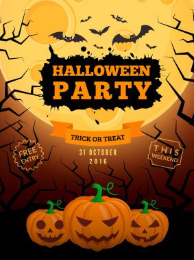 Korkunç kabaklar ve dolunay.