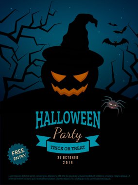 Cadı şapka ürkütücü kabak.