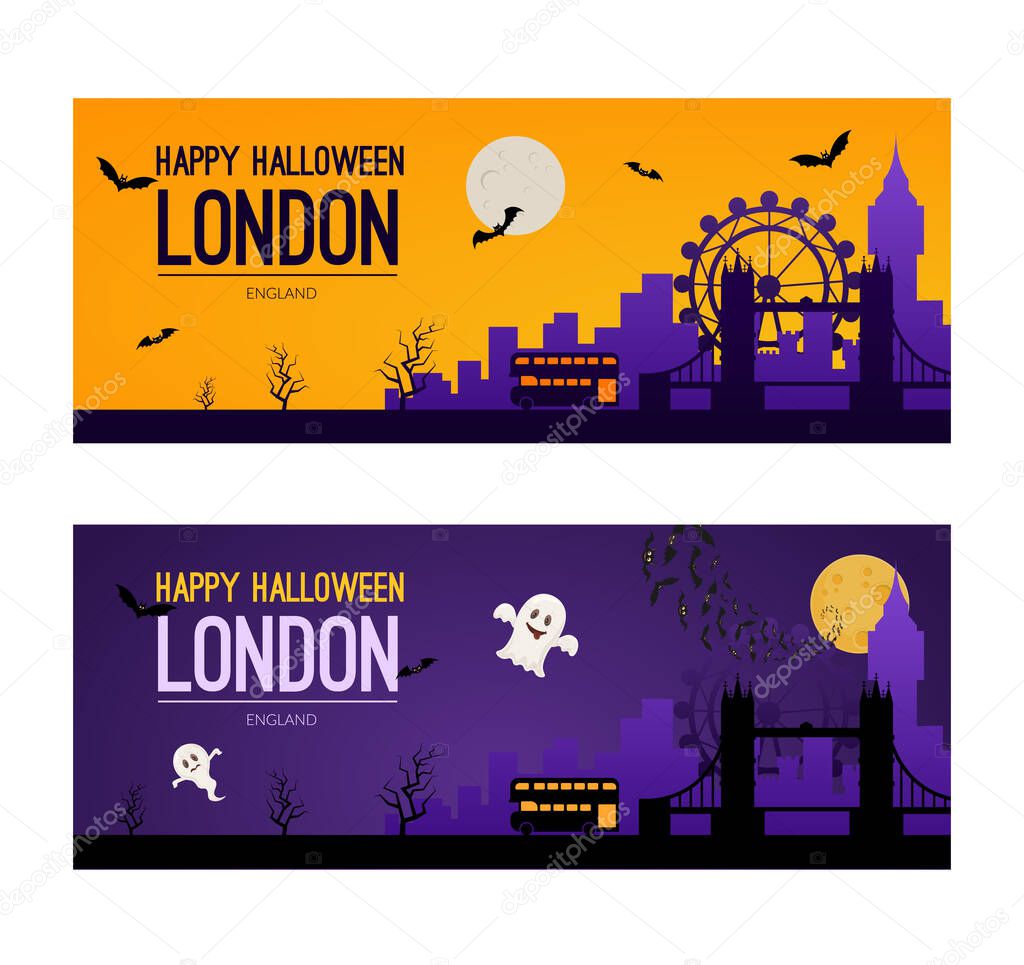 London, UK Halloween holiday background