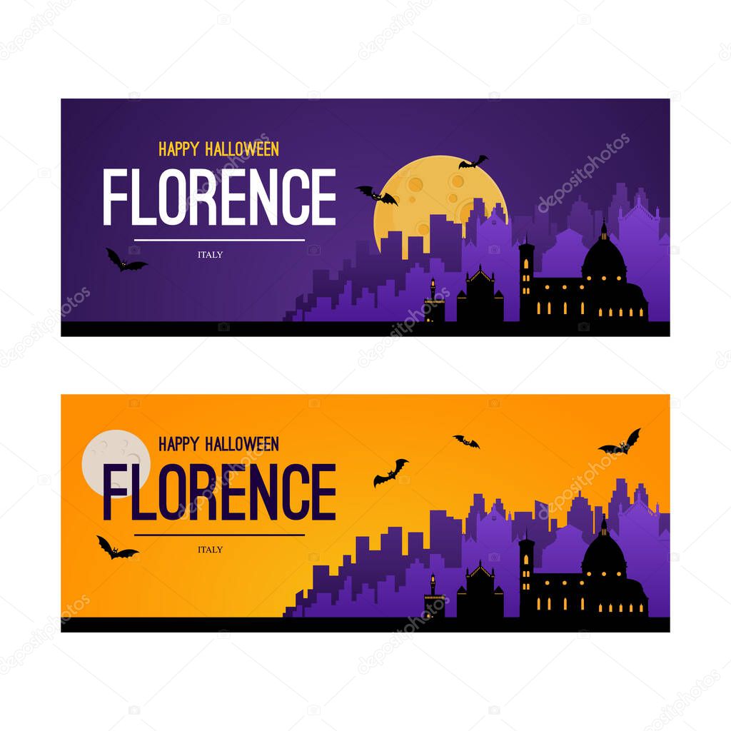 Florence, Italy. Halloween holiday background.