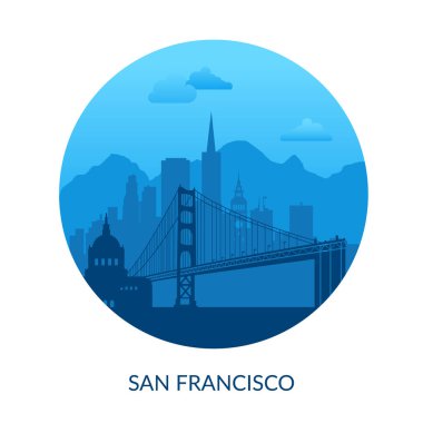 San Francisco, ABD 'nin ünlü şehir manzarası.