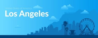 Los Angeles, ABD 'nin ünlü şehir manzarası.