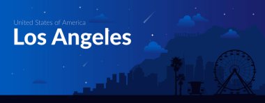 Los Angeles, ABD 'nin ünlü şehir manzarası.
