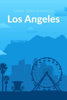 Los Angeles, ABD 'nin ünlü şehir manzarası.