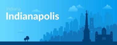 Indianapolis, ABD 'nin ünlü şehir manzarası.