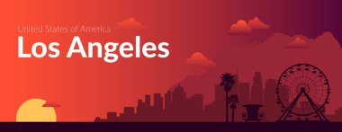 Los Angeles, ABD 'nin ünlü şehir manzarası.