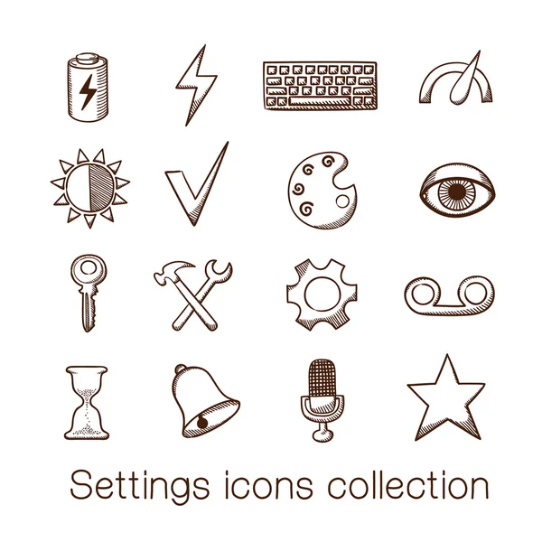 Settings icons collection. — Stock Vector