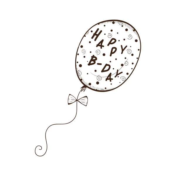 Ballon à air pour fête d'anniversaire . — Image vectorielle