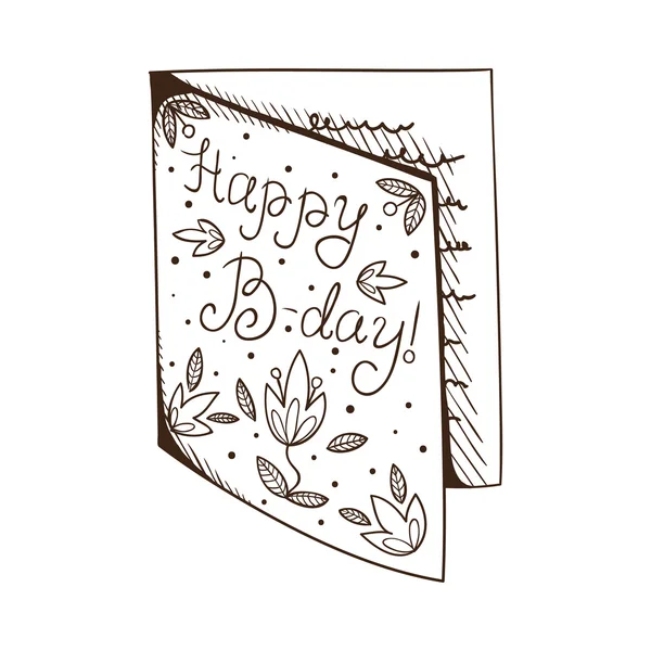 Carte de voeux pour anniversaire . — Image vectorielle