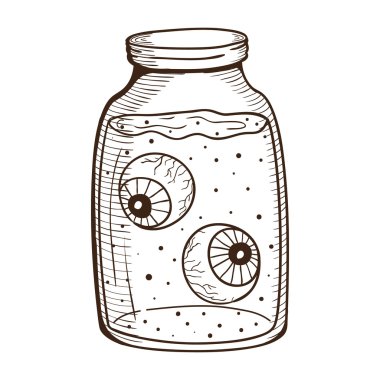 insan gözü ile kimyasal kupa.