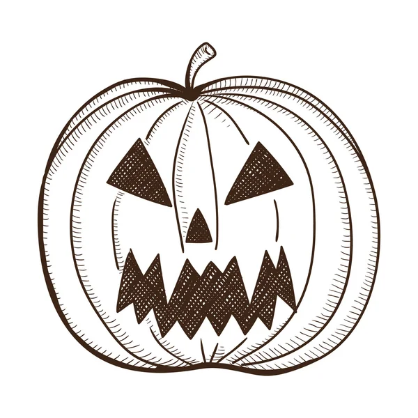 Evil pumpkin lantern. — Stock Vector