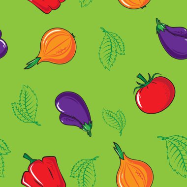 Sebzelerle kusursuz desen.