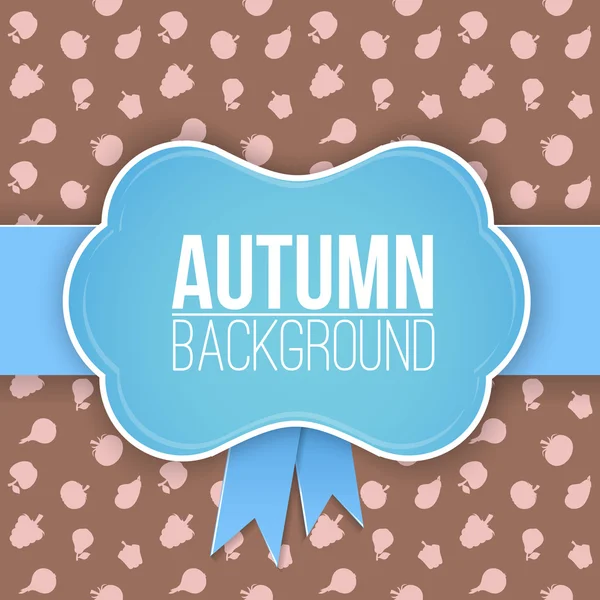 Autumn background with label. — Stock Vector