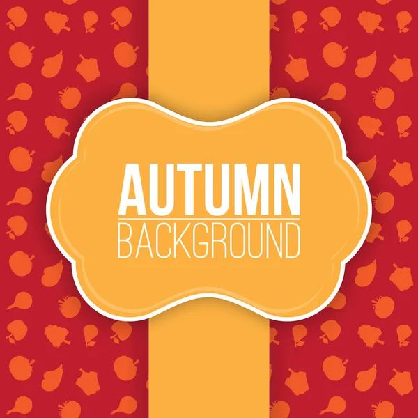 Autumn background with label. — Stock Vector