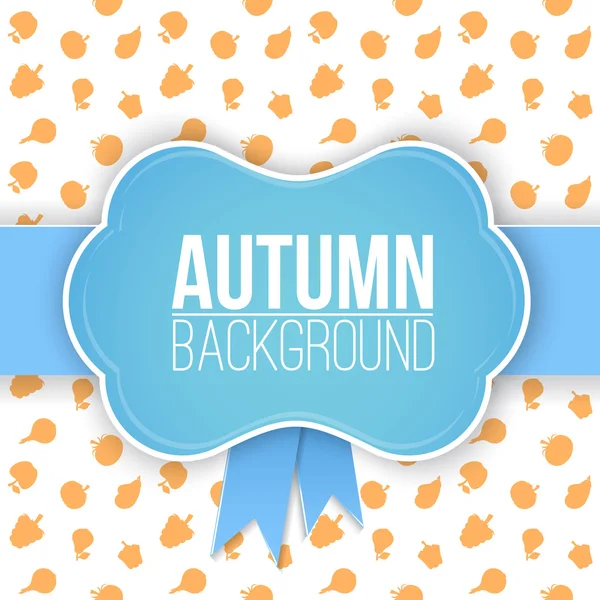 Autumn background with label. — Stock Vector