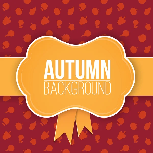 Autumn background with label. — Stock Vector