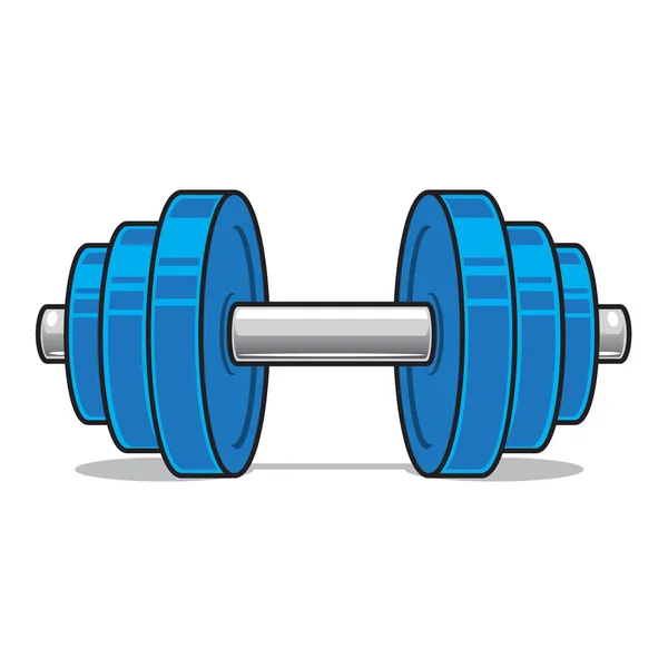 Fitness workout dumbbell isolated on white. — Stock Vector
