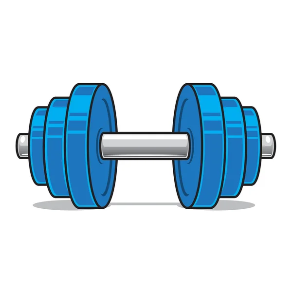 Fitness workout dumbbell isolated on white. — Stock vektor