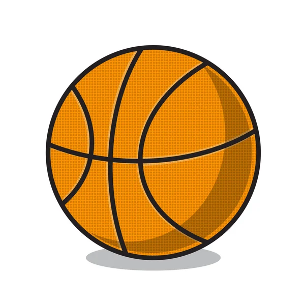 Basketball ball isolated on white. — Stock Vector