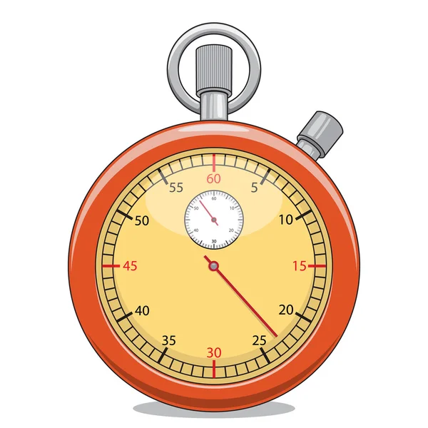 Stopwatch isolated on white. — Stock Vector