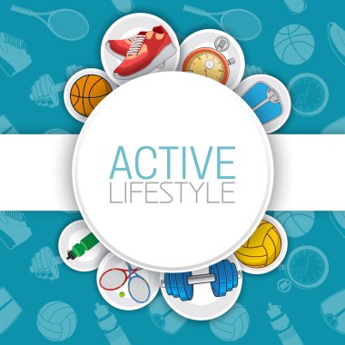 Active healthy lifestyle background.