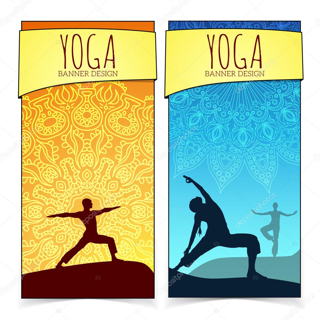 Yoga banner collection.